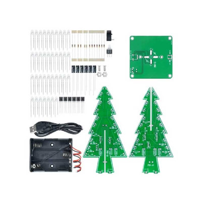 Christmas tree kit with LEDs